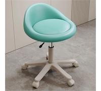 FXLUHAY Sgabello girevole regolabile con supporto for la schiena: comodo for parrucchieri e lavori ad altezza bancone, ideale for lunghe ore di seduta(Blue)