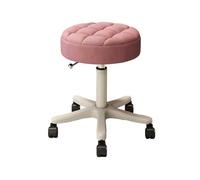 FXLUHAY Sgabello girevole regolabile for salone di bellezza, cuscino in pelle for spa medica, sgabello for massaggi da ufficio, sedia for manicure e tatuaggi(Pink,Height 16.14"-22.44")