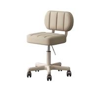 FXLUHAY Sgabello rotondo in pelle con schienale regolabile, girevole, con sollevamento idraulico a gas, for salone di bellezza, massaggi, terapia for tatuaggi e spa