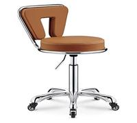 FXLUHAY Sgabello su ruote, sgabello Master Saddle con seduta in pelle sintetica con motivo Monroe, altezza 41~55 cm, peso supportato 160 kg