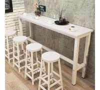 FXLUHAY Table De Bar Moderne En Bois - Console Réglable Hauteur Et Comptoir Petit-déjeuner Cuisine Blanche Élégante (47,2" LX 11,8" L 39,4" H)