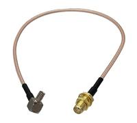 FXPCGZISH RG316 SMA femmina jack paratia a TS9 maschio ad angolo retto connettore RF Jumper Pigtail terminali per cavi 5 cm ~ 10 m (4" (10 cm)