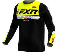 FXR Apex Maglia da motocross, nero/giallo/blu, Taglia L
