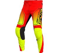 FXR Clutch 2024 Youth Pantaloni Motocross, nero-rosso-giallo, taglia 28