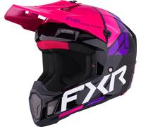 FXR Casco da motocross Clutch Comp Nero-Rosa Taglia L per maschi