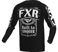 FXR Clutch Conquer Maglia Motocross, Bianco/nero, Taglia M