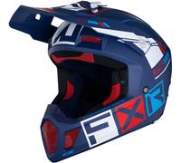 FXR Clutch CX Pro MIPS Casco Motocross, bianco-rosso-blu, taglia S
