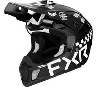 FXR Clutch Gladiator 2024 Casco da motocross, Bianco/nero, Taglia XL (61/62)
