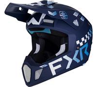 FXR Clutch Gladiator 2024 Casco da motocross, blu/bianco/blu, Taglia S (55/56)