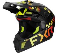 FXR Clutch Gladiator 2024 Casco da motocross, nero/giallo/rosso, Taglia XXL (63/64)