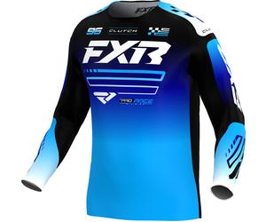 FXR Clutch Maglia da motocross, blu/nero/bianco, Taglia L