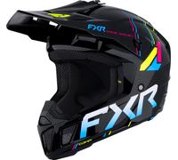 FXR Clutch Casco da motocross giovanile, nero-multicolore, taglia L