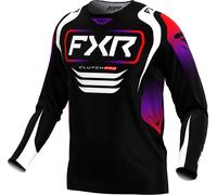 FXR Clutch Pro 2025 Maglia da motocross, nero/viola/rosso/bianco, Taglia XXL