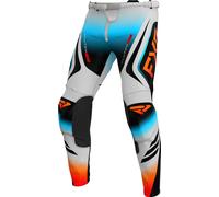 FXR Clutch Pro 2025 Pantaloni da motocross, blu/arancione, Taglia 34