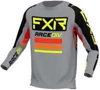 FXR Clutch Pro Maglia Motocross, nero-grigio-giallo, taglia 3XL