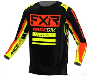FXR Clutch Pro Maglia Motocross, nero/rosso/giallo, Taglia S
