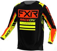 FXR Clutch Pro Maglia Motocross, nero/rosso/giallo, Taglia XS