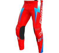 FXR Clutch Pro Pantaloni da motocross, nero-bianco-rosso-blu, taglia 30 per maschi