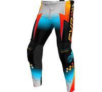 FXR Clutch Pro Pantaloni da motocross, nero-blu-giallo, taglia 28 per maschi