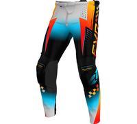FXR Clutch Pro Pantaloni da motocross, nero-blu-giallo, taglia 32 per maschi