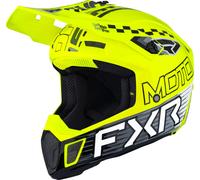 FXR Clutch Race Div, casco da motocross L female Giallo Fluo/Nero/Bianco