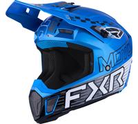 FXR Casco da motocross Clutch Race Div nero-bianco-blu Taglia 2XL Uomo