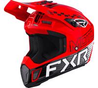 FXR Casco da motocross Clutch Race Div nero-bianco-rosso Taglia S per maschi