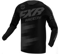 FXR Clutch Stripes Maglia Motocross, nero/grigio, Taglia XXL
