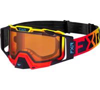 FXR Combat Frame Occhiali per motoslitte, rosso/giallo, Taglia unica