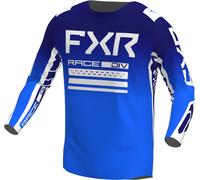 FXR Contender Off-Road Maglia Motocross, bianco-blu, taglia XL per maschi