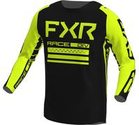 FXR Contender Off-Road Maglia Motocross, nero/giallo neon, Taglia M