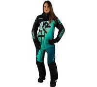 FXR CX F.A.S.T. Insulated 2023 Ladies One Piece Snowmobile Suit, verde, taglia 14 per donne