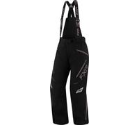 FXR Edge Pantaloni con bretelle da donna in motoslitta, nero-porpora, taglia 26 per donne