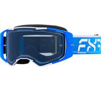 FXR Factory Ride Logo Occhiali da motocross, bianco-blu per maschi