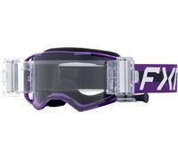 FXR Factory Ride Roll-Off Occhiali da motocross, bianco/viola
