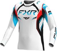 FXR Helium Edge Maglia da motocross, nero/bianco/blu/rosso, Taglia XL