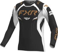 FXR Helium Edge Maglia da motocross, nero-bianco-marrone-oro-beige, taglia L per maschi
