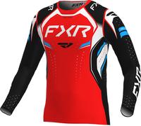FXR Helium Edge Maglia da motocross, nero-bianco-rosso, taglia XL per maschi