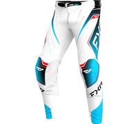 FXR Helium Edge Pantaloni da motocross, bianco/blu/rosso, Taglia 34