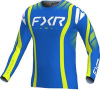 FXR Helium Infinity Maglia da motocross, bianco-blu-giallo, taglia S per maschi