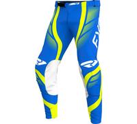 FXR Helium Infinity MX Blue, pantaloni in tessuto 28 male Blu/Giallo Fluo