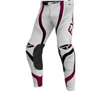 FXR Helium Infinity MX Silver, pantaloni in tessuto 36 male Grigio Chiaro/Nero/Lilla