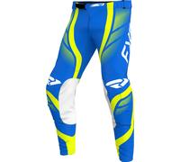FXR Helium Infinity Pantaloni da motocross, bianco-blu-giallo, taglia 32 per maschi
