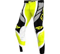 FXR Helium Infinity Pantaloni da motocross, nero-bianco-giallo, taglia 30 per maschi