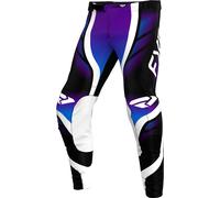 FXR Helium Infinity Pantaloni da motocross, nero/blu/viola, Taglia 28