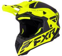 FXR Helium Logo Carbon Casco da motocross, nero-giallo, taglia XL per maschi