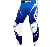 FXR Helium Pantaloni da motocross per ragazzi, bianco-blu, taglia 26