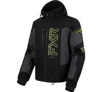 FXR Helium X 2-in-1 2025 Giacca da motoslitta, nero/grigio/giallo, Taglia S