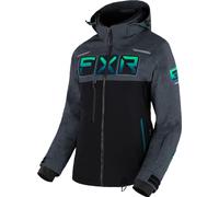 FXR Maverick 2-in-1 Giacca da motoslitta da donna, nero/grigio/verde, Taglia 6