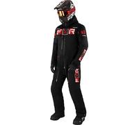 FXR Maverick F.A.S.T. Insulated Tuta da motoslitta monopezzo, nero-bianco-rosso, taglia L